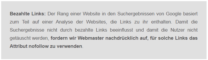 Zitat Google NoFollow