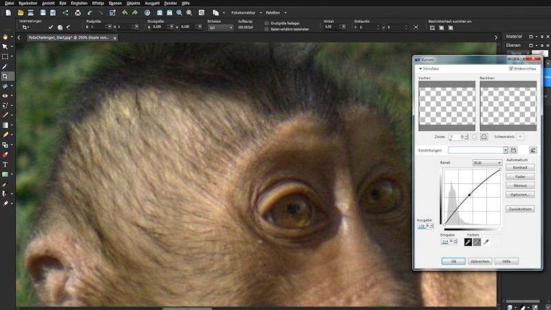 Fotobearbeitung Augen aufhellen