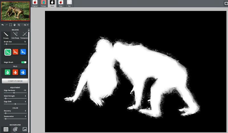 Fotobearbeitung Maske errechnen lassen