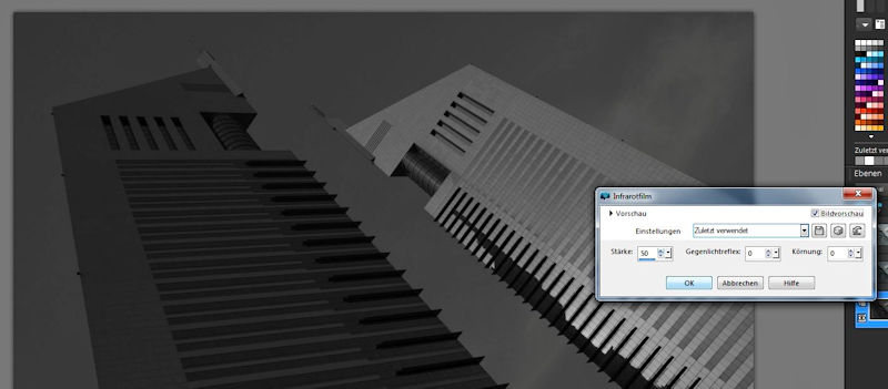 Fotobearbeitung SW Architekturfotografie