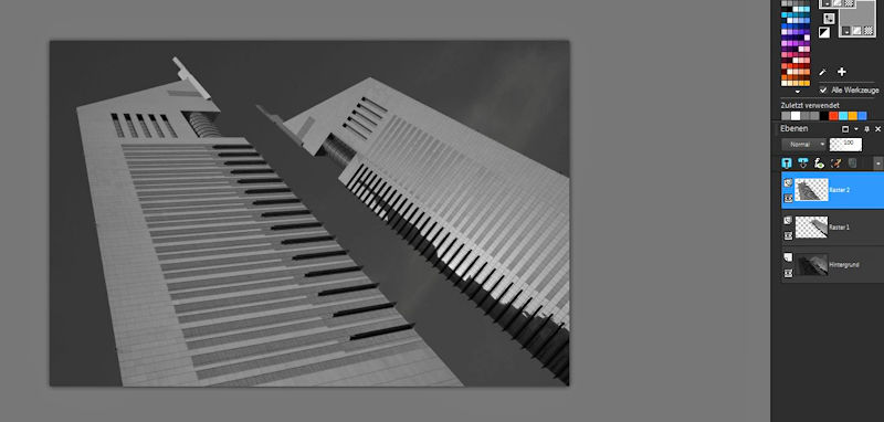 Fotobearbeitung SW Architekturfotografie