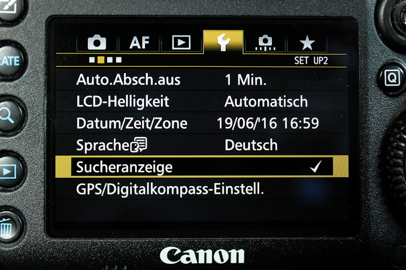 Gitter einblenden bei Canon EOS 7D Mark II