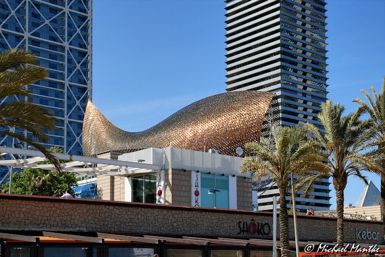 Barcelona Barceloneta Wal Skulptur Peix von Frank Gehry