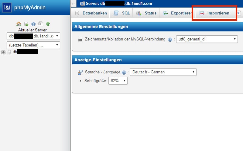 phpmyadmin-1und1-control-center