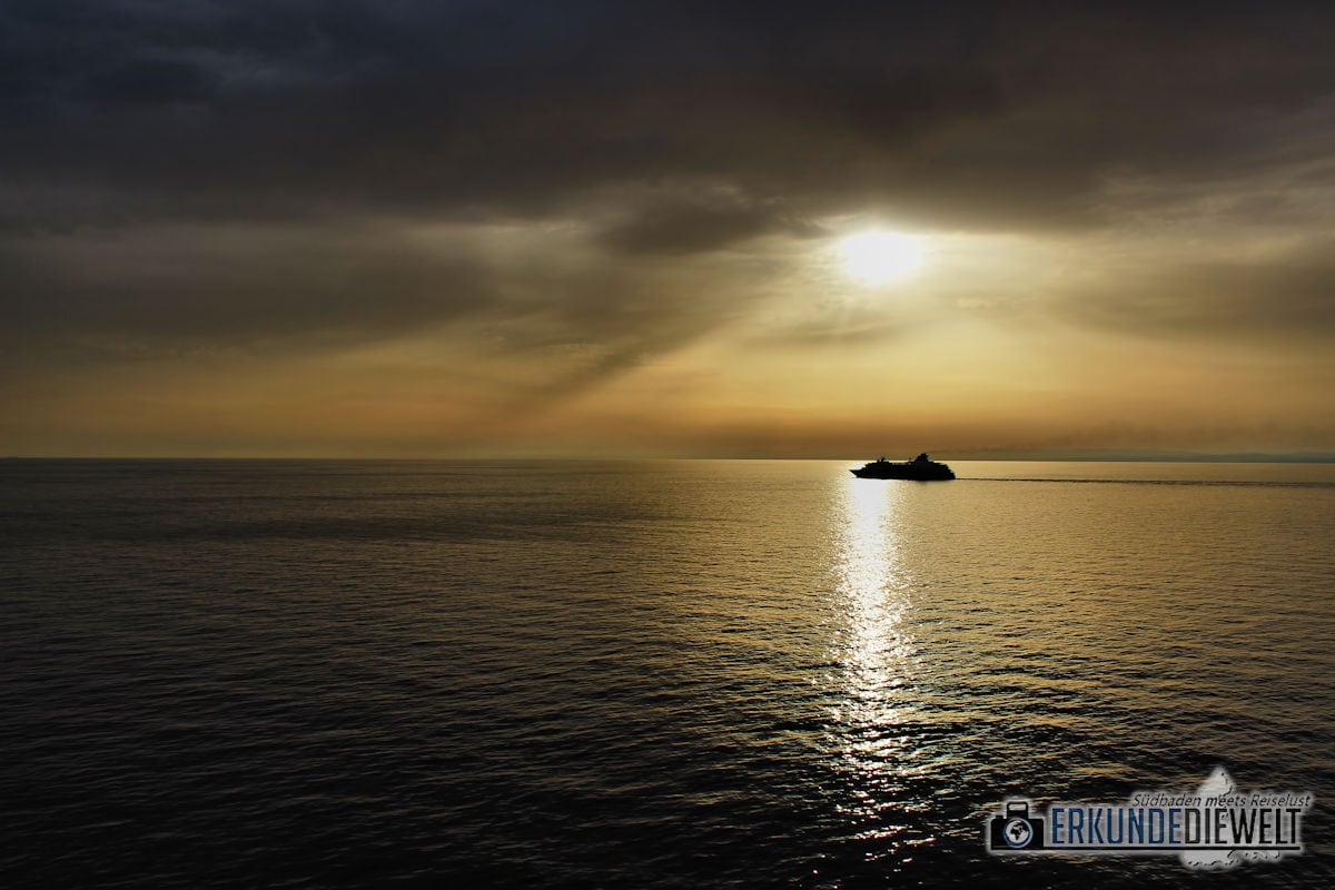 Mittelmeer Kreuzfahrt - Sonnenuntergang