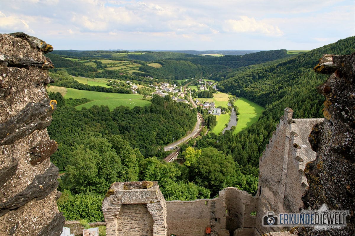Ausblick von Burg Bourscheid, Luxemburg