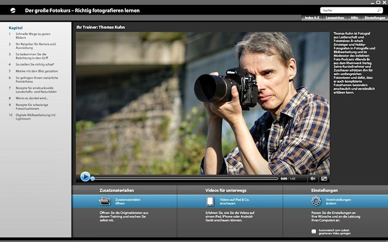 Video-Training mit Thomas Kuhn "Der große Fotokurs" im Test