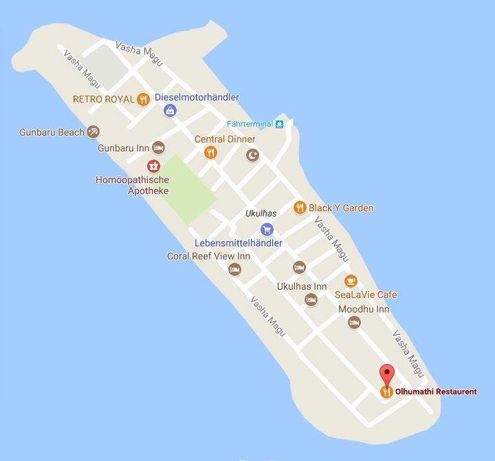 Übersicht Restaurants auf Ukulhas