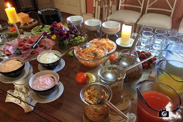 Frühstück in der Saxon Lodge, Gansbaai