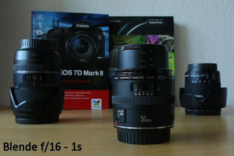 Blende f/16, Belichtungszeit 1 Sekunde