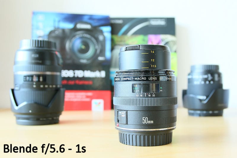 Blende f/5.6, Belichtungszeit 1 Sekunde