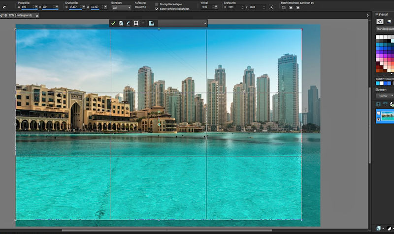 Bildbearbeitung in PaintShop Pro - Zuschneiden mit Drittelregel