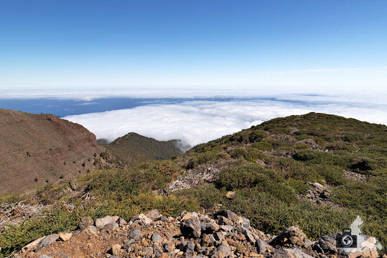 La Palma, Aussicht über den Wolken aufs Meer