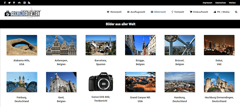 Bilder Galerie Erkunde die Welt