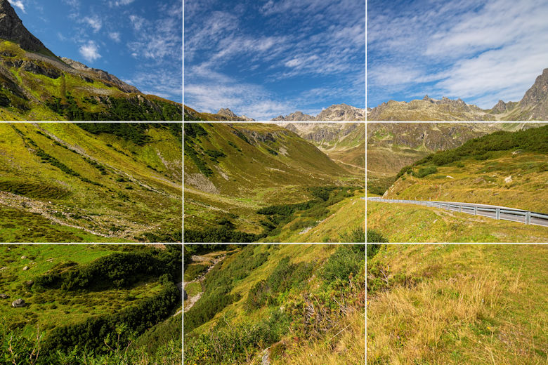 Goldener Schnitt - Beispiel - Landschaft Österreich