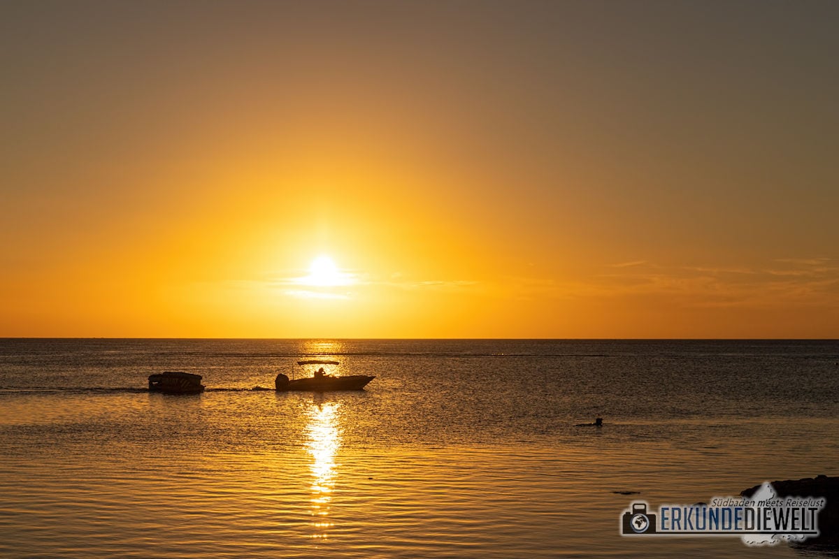Abendsonne am Strand, Mauritius