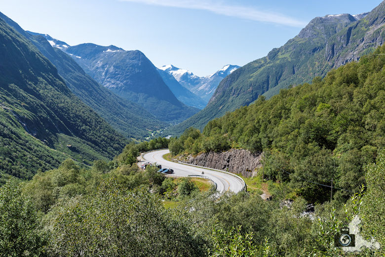Bergstraße nach Geiranger, Norwegen