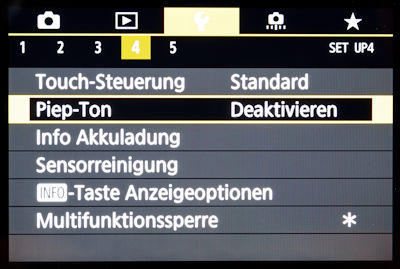 Tipps und Einstellungen Canon 6D Mark II - SET UP4