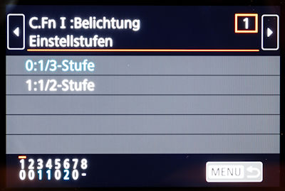 Tipps und Einstellungen Canon 6D Mark II - Custom Functions