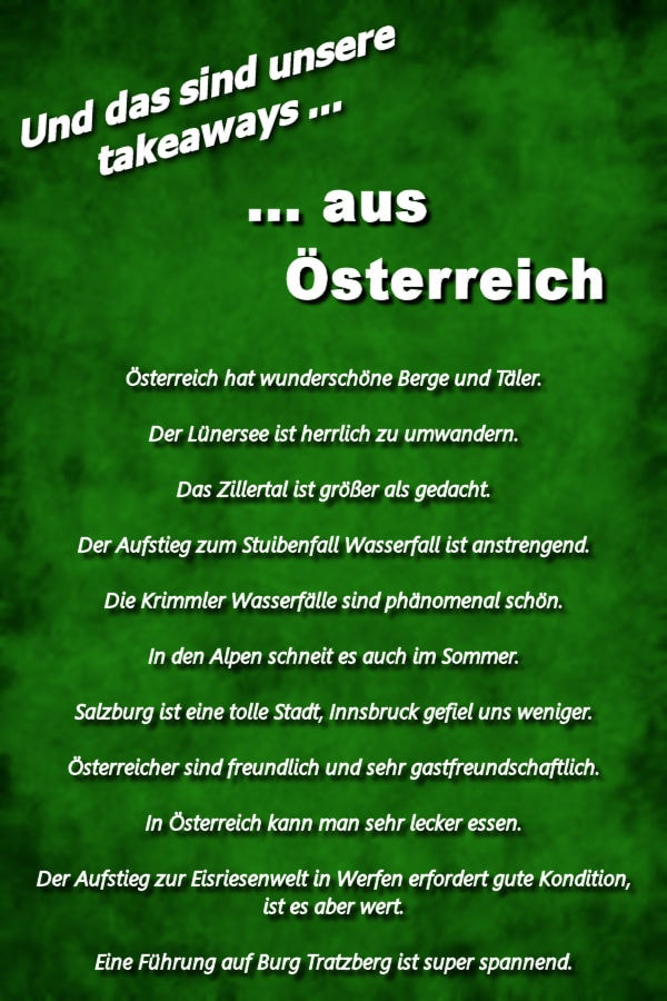 Takeaways Österreich