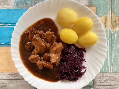 Deutsche Küche - Mittelalterliches Putengulasch