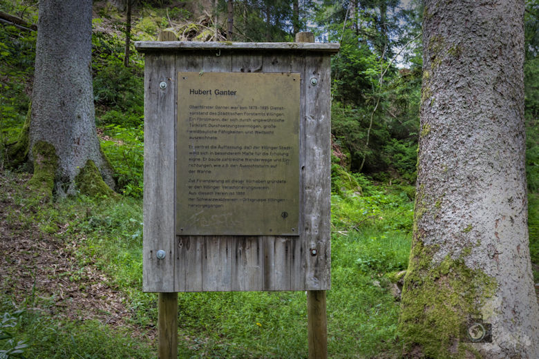Schwarzwälder Genießerpfad - Waldpfad Groppertal - Hinweistafel
