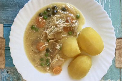 Französische Küche – Hühnerfrikassee