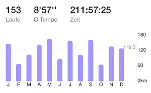 Gelaufene Kilometer 2023
