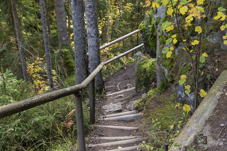 Schwarzwälder Genießerpfad - Viadukt- und Schluchtentour im Herbst - Treppen