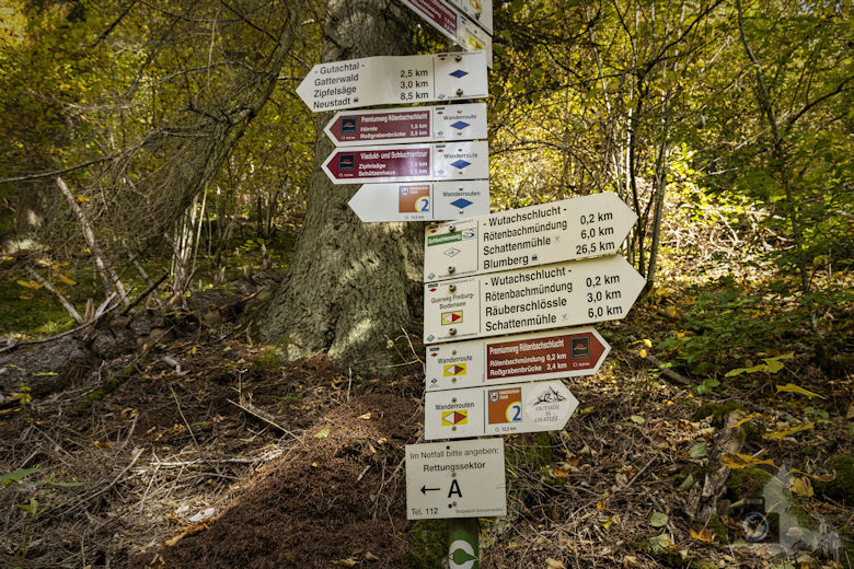 Schwarzwälder Genießerpfad - Viadukt- und Schluchtentour im Herbst - Wegweiser