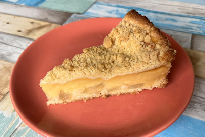 Apfelkuchen mit Vanillepudding und Streuseln Rezept
