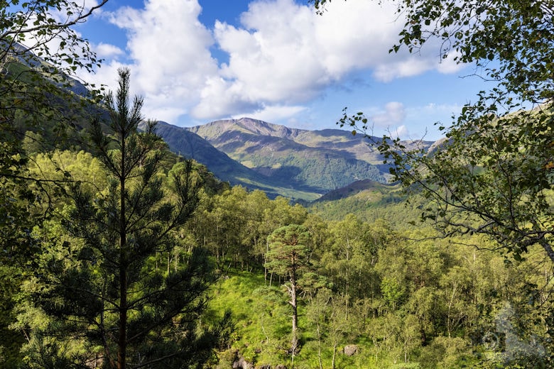 Steall Falls Wanderung, Glen Nevis, Schottland