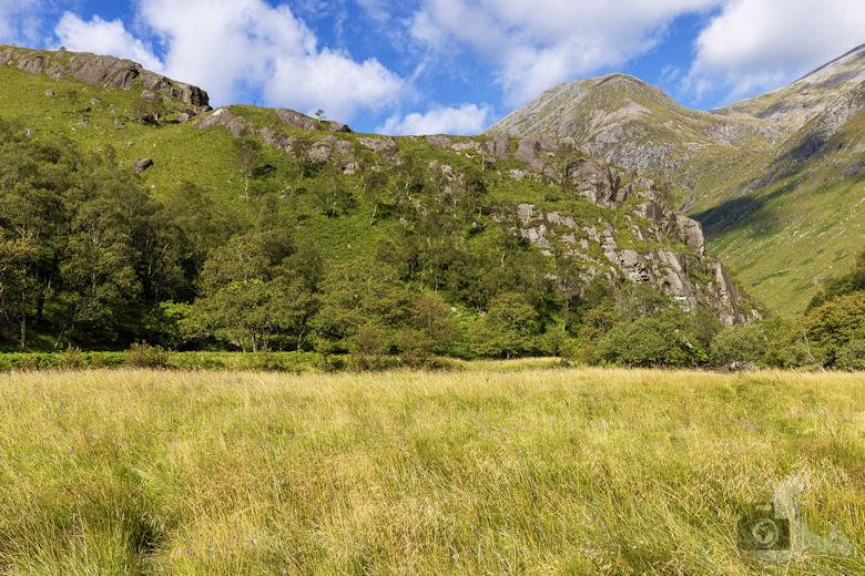 Steall Falls Wanderung, Glen Nevis, Schottland