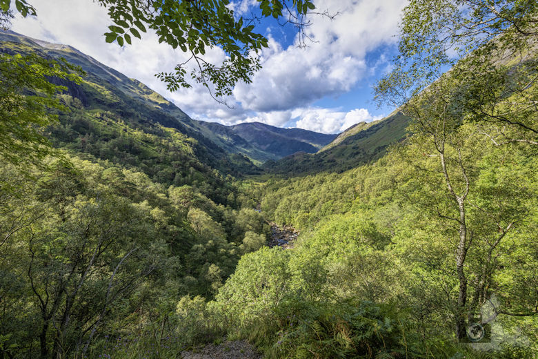 Steall Falls Wanderung, Glen Nevis, Schottland