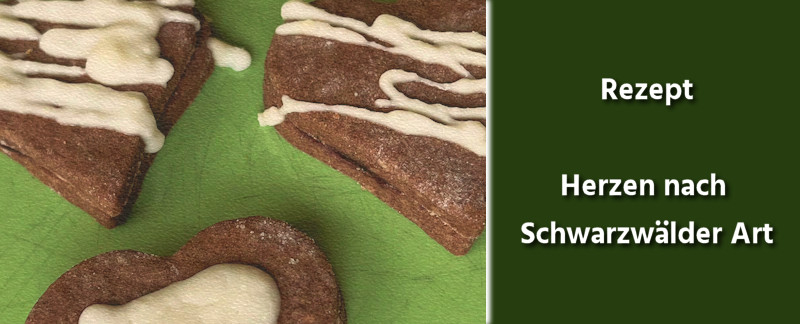 Plätzchen Rezept - Herzen nach Schwarzwälder Art