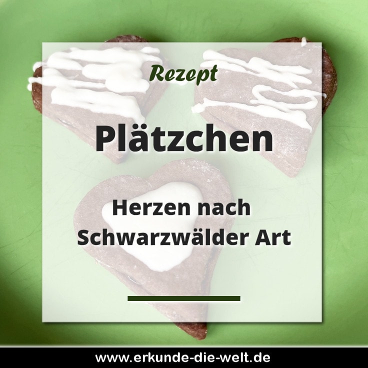 Plätzchen Rezept - Herzen nach Schwarzwälder Art