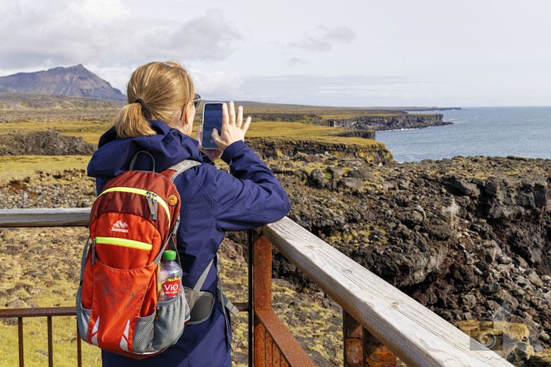 Island, Halbinsel Snæfellsnes, Lóndrangar View Point