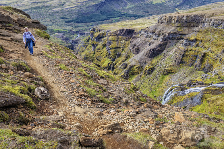 Glymur Wasserfall Wanderung - Wanderweg