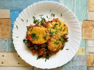 Linsenauflauf mit Käse-Kartoffel-Haube Rezept