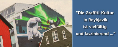 Street-Art & Graffitis in Reykjavik, Island
