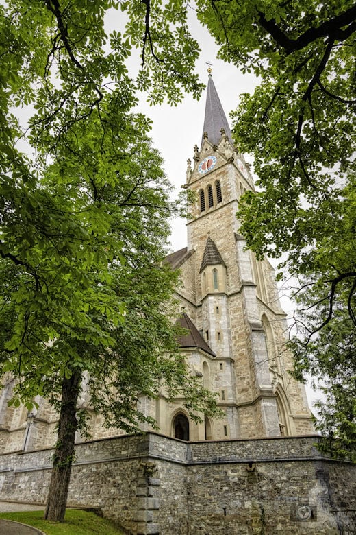 Kathedrale St. Florin, Innenstadt Vaduz, Liechtenstein