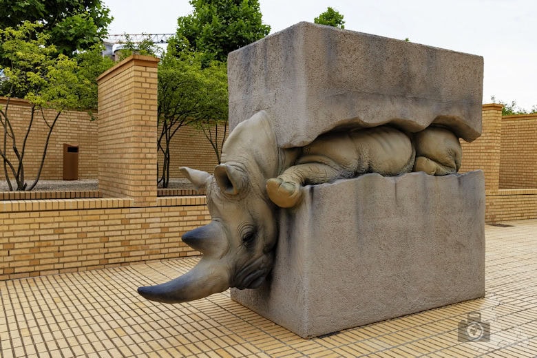 Kunstinstallation, Innenstadt Vaduz, Liechtenstein