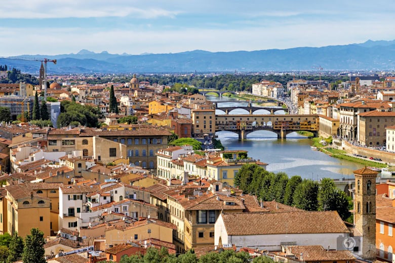 Aussicht vom Piazzale Michelangelo über Florenz